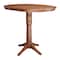 International Concepts Round 36 in Rd Top Pedestal Table, 12 in Leaf, 40.9 inH, Adjustable Height, Espresso, 36 in W, 48 in L K581-36RXT-27B-6B-2 - alternate 3
